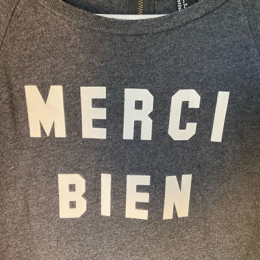 Dark Grey Tunic Long Top, Small. Merci Bien - Picture 8 of 10